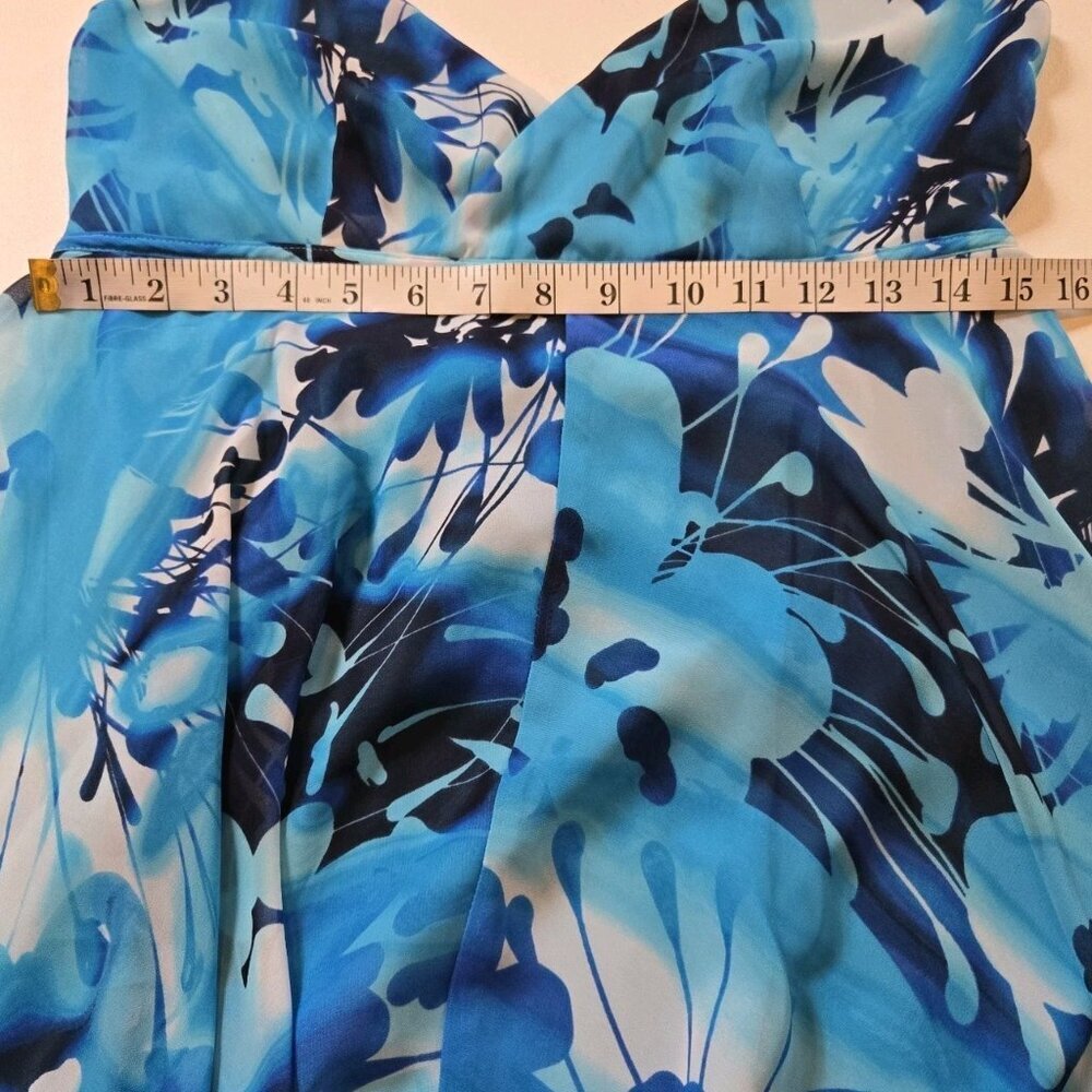 Gorgeous Jennifer Lopez Santorini Escape Sheer Overlay Sundress 10 Floral Hawaii - Picture 4 of 9